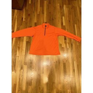 Mens REI Orange 1/4 Zip Long Sleeve Outdoor Athletic Hiking‎ Shirt Size XXL.